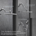 5 Inch Adjustable Shower Head Extension Arm, With Locking Set Screw, Singing Rain 304 Stainless Steel Chrome Angle Height Adjustable, Easy Install, G1/2 Universal Connector Compatible (Chrome Finish)