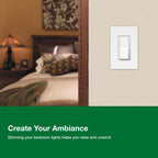 Lutron Diva LED+ Dimmer Light Switch for Dimmable LED, 150 Watt, Single-Pole or 3-Way, DVCL-153P-WH, White