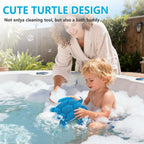 RGJ Hot Tub Scum Absorber Turtle, 2PCS Reusable Hot Tub Oil Absorbing Floating Sponges for Spa/Pool, Hot Tub Scum Sponge Accessories to Soak Up Oils & Keep Water Clean