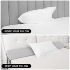 Rormcheny King Bed Wedge Pillow Headboard Gap,Wedge Pillow Headboard/Bed Gap Filler,Fill The Gap (0-8") (Gray, 76"x10"x6")