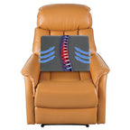 HOMBYS Lumbar Support Pillow for Recliner Chair, Memory Foam Back Support Cushion for Elderly,Extra Large Lumbar Support Pillow with Extension Straps, Thick Backrest for Home Reading,20x14x5 in
