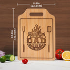 AceThrills Gifts for Dad, Dad Birthday Gifts - Engraved Bamboo Cutting Board 12.3"L x 8.7"W x 0.4"Th - New Dad Gifts, Christmas Board Gifts for Dad from Daughter Son