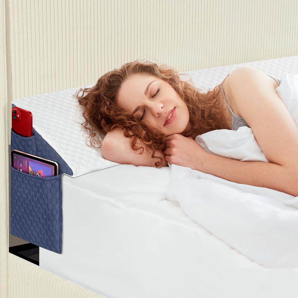 Welzona Queen Size Wedge Pillow Headboard/Bed Wedge Pillow for Headboard, Bed/Mattress Gap Filler (0-6"), Triangle Pillow Wedge for Gap, Comfortable High Density Foam Pillow (60"x 10"x 6")