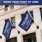 Trump 2024 Flag 3x5 Outdoor Made in USA Double Sided 3 Ply Take America Back Heavy Duty President Trump Flags 2024 for Outside with 2 Brass Grommets UV protection Fade Resistant for Indoor Outdoor Decorations
