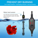 YukiHalu Small Submersible Aquarium Heater, Adjustable Mini Fish Tank Heater 25W 50W 100W 200W 300W with External Temperature Controller, LED Display, Used for 5/10/20/40/60 Gallons (300 Watts)