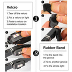 4PCS Wireless LED Strobe Lights with Remote Control, 8 Colors USB Charing Waterproof Anti-Collision Led Emergency Warning Lights for Car Motorcycle Drone Aircraft Bike
