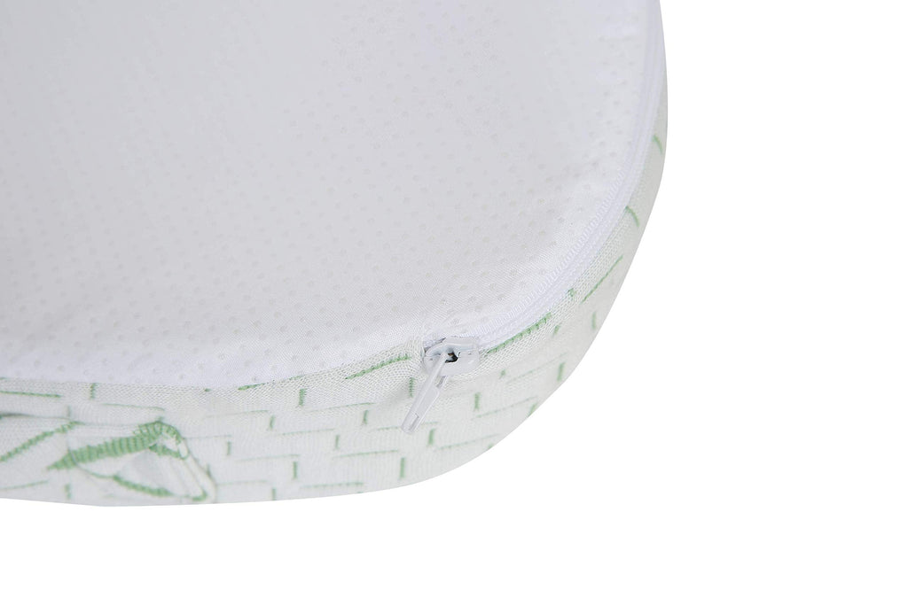 Bamboo Seat Cushion Pillow for Office Chair - Memory Foam Pad for Tailbone, Sciatica, Lower Back Pain Relief, Ergonomic and Non-Slip, Machine Washable Cover (Pack of 1)