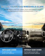 FIILINES Dash Cover Compatible with Chevy Chevrolet Tahoe Suburban/GMC Sierra Yukon 2015-2020 Dashboard Mat Cover Sunshade Nonslip Mesh Protector No Glare Accessories