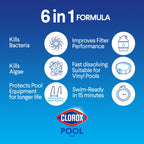 Clorox® Pool&Spa™ Shock XTRABLUE® Plus, Kills Bacteria & Algae in Swimming Pools, Swim-Ready in 15 Minutes, (6-Pack)