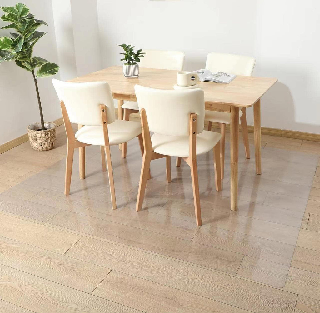 SALLOUS Chair Mat for Hard Floor, 75" x 60" Vinyl Office Chair Mat for Hard Surface, Multi-Purpose Floor Protector Desk Mat for Home Office (Clear)