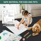 Large Office Chair Mat for Carpet, 46"x 60" Anti-Slip Waterproof Desk Chair Mat for Rolling Chairs, Heavy Duty Vinyl Computer Floor Protector, Easy Glide Floor Mat for Work, Home Office, Gaming