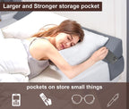 Vekkia King Pillow Wedge for Headboard Gap,Bed Gap Filler/Mattress Wedge Crack Filler,Close 0-3.5" Gap, Between Headboard and Mattress,Gray