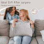 RoamReady Hysterectomy Recovery Pillow, Cotton Post-Surgery Cushion for Abdomen C-Section, Tummy Tuck Lumpectomy, Myomectomy Patients Must Haves, Abdominal Pillow with Gel Pack
