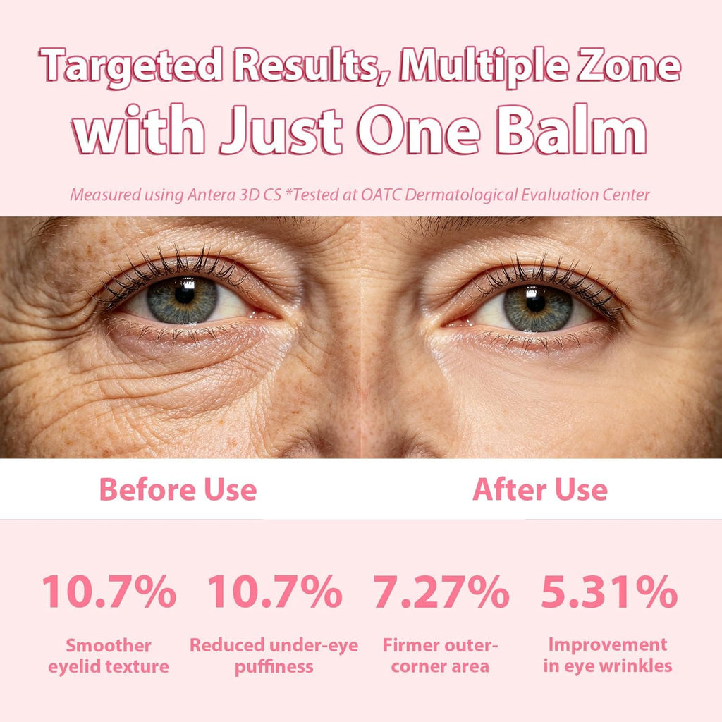 2PCS PDRN Pink Collagen Volume Multi Balm Stick - Hydrating Balm Eye Cream Make Up Base & Moisture Stick, Collagen Wrinkle Stick Face & Body Balm for Neck, Forehead, Smile Lines, Lips