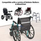 ZHCHG Wheelchair Bag, Wheelchair Backpack with Cup Holder, Wheelchair Bag to Hang on Back, Electric & Wheel Chair Accessories, Large Storage Bag for Walker Rollator