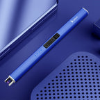 SUPRUS Electric Lighter Arc Windproof Flameless USB Lighter Rechargeable Lighter with Safety Lock for Candle BBQ Camping (Dark Blue)