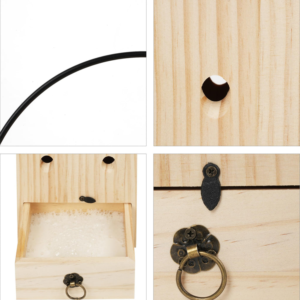 Carpenter Bee Traps for Outside 4PACK– Durable, Weather-Resistant, Eco-Friendly Wooden Wasp Trap for Outdoor Use