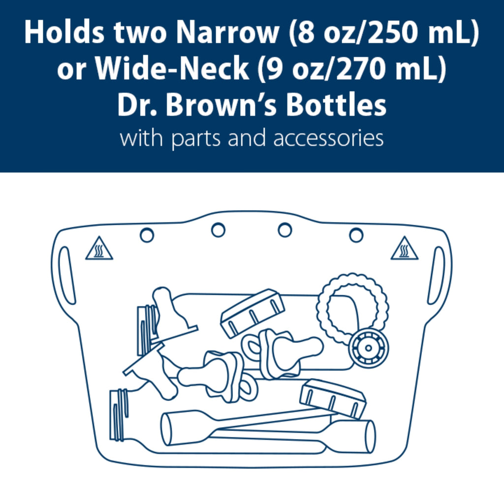 Dr. Brown's Microwave Steam Sterilizer Bag for Baby Bottles, Breast Pump Parts & Other Toddler Accessories, 100% Silicone, Reusable Sterilizing Bag