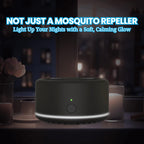 Mosquito Repellent Outdoor Patio, Recharageable Mosquito Repeller 2 Plant-Based Refills, Ready-to-use Mosquito Repeller Device for Camping Outing(Black, Pack of 1)