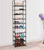 FIDUCIAL HOME 10 Tiers Shoe Rack 20-25 Pairs Sturdy Shoe Shelf