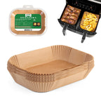 SIUDANGKA Air Fryer Liners Disposable, 200 pcs Rectangle Air Fryer Parchment Paper Sheets Air Fryer Accessories for Ninja SL401 DoubleStack XL 2-Basket Air Fryer