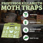 Professor Killamoth Pantry Moth Traps 6 Pack, Professional Grade Pheromone Moth Traps for House Indoor, Non-Toxic Pantry Moth Trap for Kitchen, Food & Cupboards