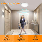 Gotopceed Rechargeable Motion Sensor Ceiling Light with Remote - Magnetic Wireless Ceiling Light Battery Powered for Closet Shower Stairs Shed Hallway ect