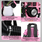 Gas Leaf Blower, 52CC 550CFM 3HP 2 Stroke Gas Blower, 18Lbs Ultra Light Pink Backpack Leaf Blower for Elderly and Women, Leaf Blower Gas, Gas Blowers for Lawn Care, Garden