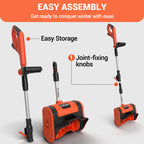 VOLTASK Cordless Snow Shovel - 20V | 10-Inch | 4-Ah Cordless Snow Blower, Battery Snow Blower with Adjustable Front Handle (4-Ah Battery & Quick Charger Included), SS-20C