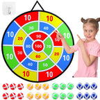 29" Kids Dart Board Game Set, Large Dart Board Toys with 24 Sticky Balls, Sticky Dart Board Indoor Outdoor Sport Fun Party Game Toys for Kids Boys Girls Ages 3 4 5 6 7 8 9 10