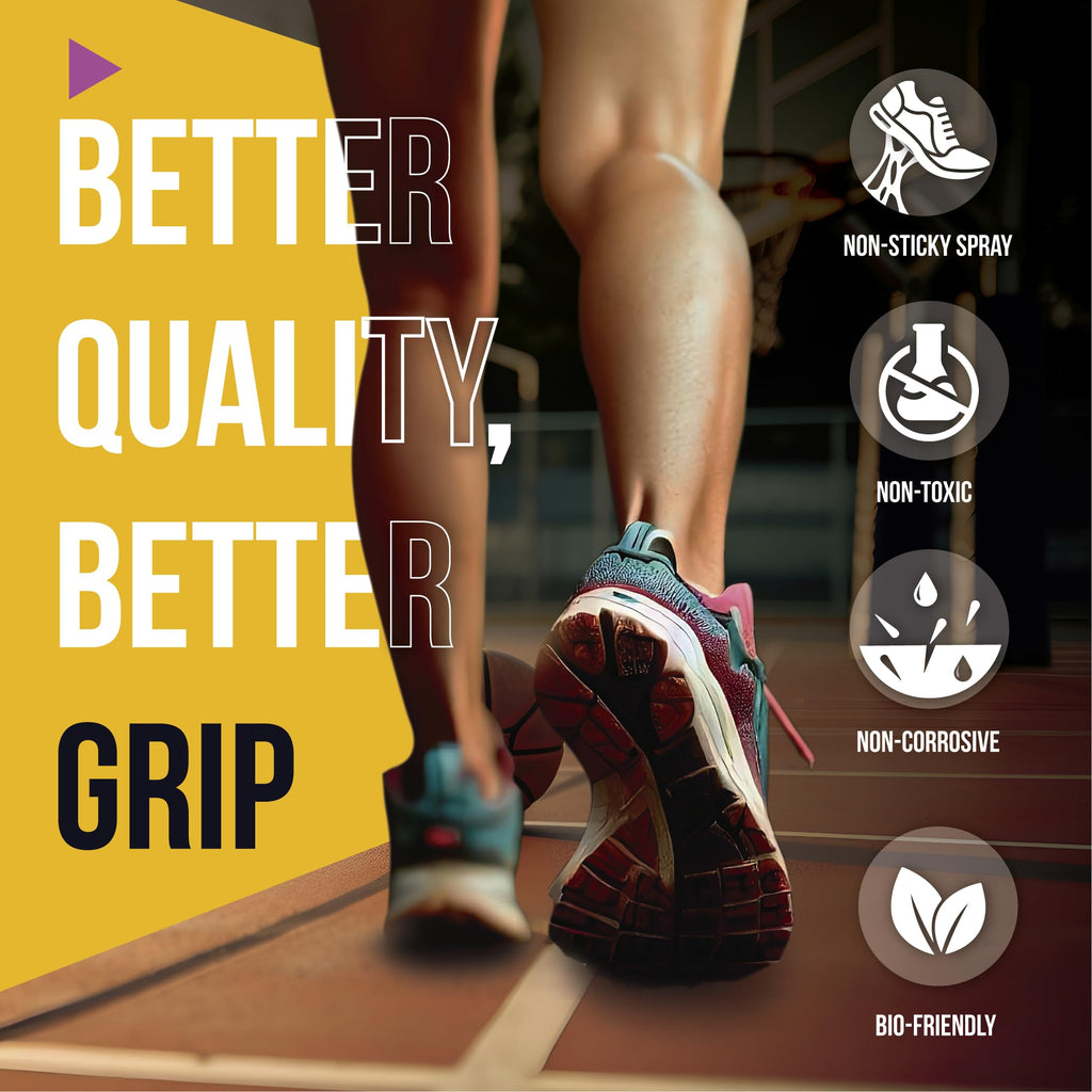 Performance Grip Spray for Basketball Shoes Shoe Sole Protector Improves Traction, Cleans & Rejuvenates Shoe Soles Shoe Protector Spray for Sport Shoes Basketball Accessories (2 Pack)