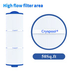 Cryspool® 05043 Filter Compatible with 20690 Marquis Hot Tub Filter, 5CH-512, 50 Sq. Ft Spa Filter Cartridge, 2 Pack