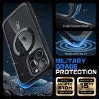 SUPCASE for iPhone 16 Pro Max Case with Camera Control Capture Button (Unicorn Beetle Mag), [Compatible with MagSafe] [Military-Grade Protection] Slim Clear Shockproof Magnetic Phone Case, Black