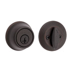 Kwikset 660 Deadbolt Lock, Venetian Bronze Round Exterior Keyed Front Entry Door, Pick Resistant SmartKey Rekey Security, Single Cylinder Dead Bolt