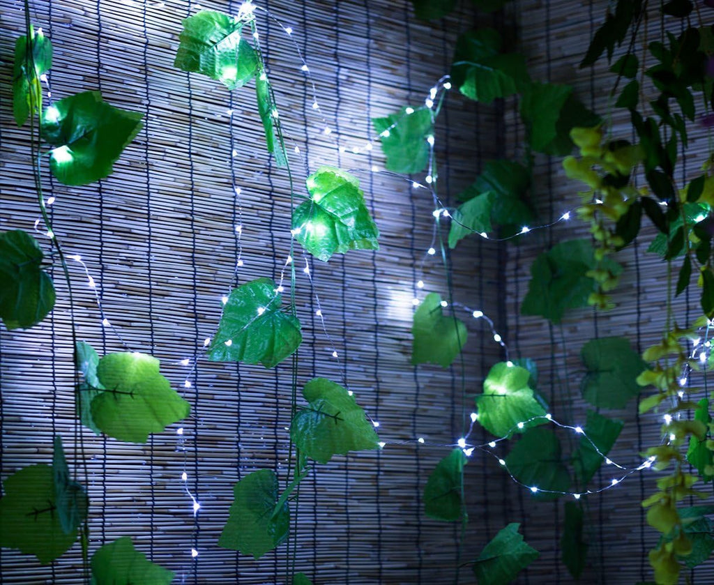 Minetom Fairy Lights Plug in, 70Ft 200 Led Waterproof Firefly Lights on Silver Wire UL Adaptor Included, Starry String Lights for Wedding Indoor Outdoor Christmas Patio Garden Decoration, Pure White