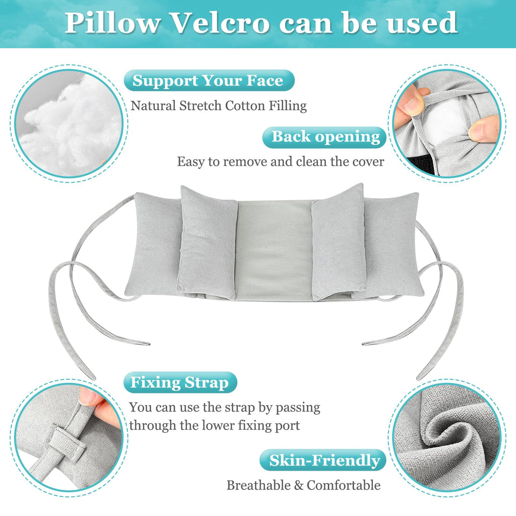 Neck Wedge Stabilizer Pillow for Sleeping to Keep Head Straight While Surgery Head Upright Medical Wedge Positioning Bedridden Disabled Elderly Face up Posture Corrector Headrest