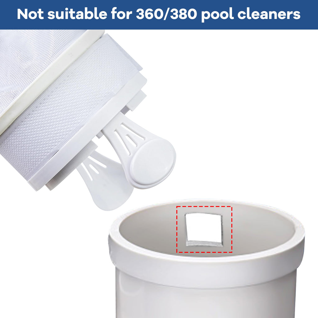 TaShow Pool Cleaner Bags, 4 Pack Pool Sweep Bag, Nylon Mesh Pool Vacuum Bag Replacement, All Purpose Bag with Zipper Enclosure, Pool Spa Part Fits Polaris 280, 480, Durable Filter Bag for K13, K16