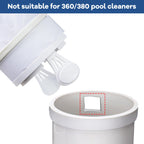 TaShow Pool Cleaner Bags, 4 Pack Pool Sweep Bag, Nylon Mesh Pool Vacuum Bag Replacement, All Purpose Bag with Zipper Enclosure, Pool Spa Part Fits Polaris 280, 480, Durable Filter Bag for K13, K16