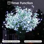 2-Pack White Fairy Lights Battery Operated with Timer, Waterproof 16FT 50 LED String Lights Outdoor Indoor, Twinkle Lights for Bedroom Dorm Wedding Birthday Christmas Parties Centerpiece (Cool White)