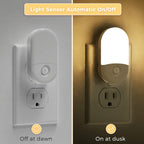 L LOHAS LED Night Lights Plug into Wall, [4 Pack] LED Night Light with Light Sensors, 30/60LM Nightlights for Kids Room, Soft White 3000K, 0.6W Automatic Plug in Wall Light for Bedroom, Hallway