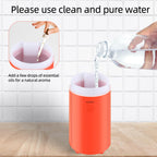 SEEDSEEL 100ML Car Essential Oil Diffuser, Mini Air Humidifier with 7-LED Color Changing, Suitable for Car (Orange)