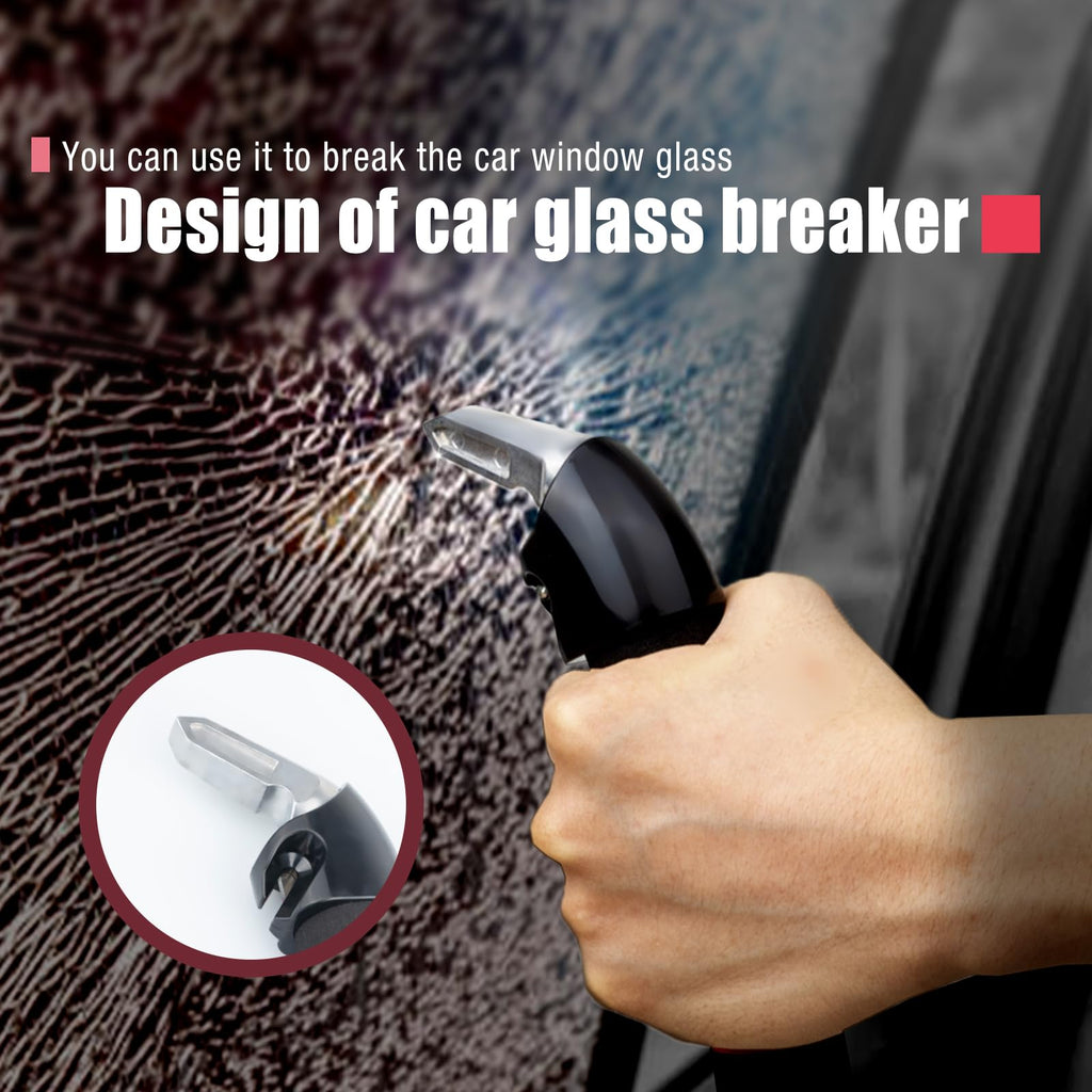 KOUNATSURI Car Door Handle for Elderly Car Handle Assist Support Handle Multifunction Handle Car Door Latch Handle for Seniors and Handicapped Red