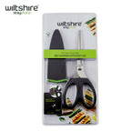 Wiltshire Staysharp Scissors, Kitchen Scissors with Built-in Sharpener, Sharp at All Times, Slim Design Scabbard, Pull-Apart, Soft Touch Handles for Easy Cleaning, Black, 10-Year Guarantee
