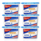 Vacplus Moisture Absorbers 6 Pack, 10.5 Oz Portable Humidity Absorber Boxes for Your Bathroom, Closet & Car, Dehumidifier and Odor Eliminator with Fragrance Free for Fresher Air, Navy Blue