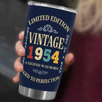 DEKIDOKA 70th Birthday Gifts For Men and Women, 1954 Stainless Steel Tumbler, 70th Birthday Gift Ideas, 70th Birthday, 70 Year Old Birthday Gifts for Mom Dad Family Birthday Valentine Christmas