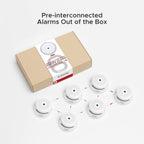 X-Sense Wireless Interconnected Smoke Detector Battery Powered Fire Alarm with Over 820 feet Transmission Range, XS01-WR Link+, 6-Pack