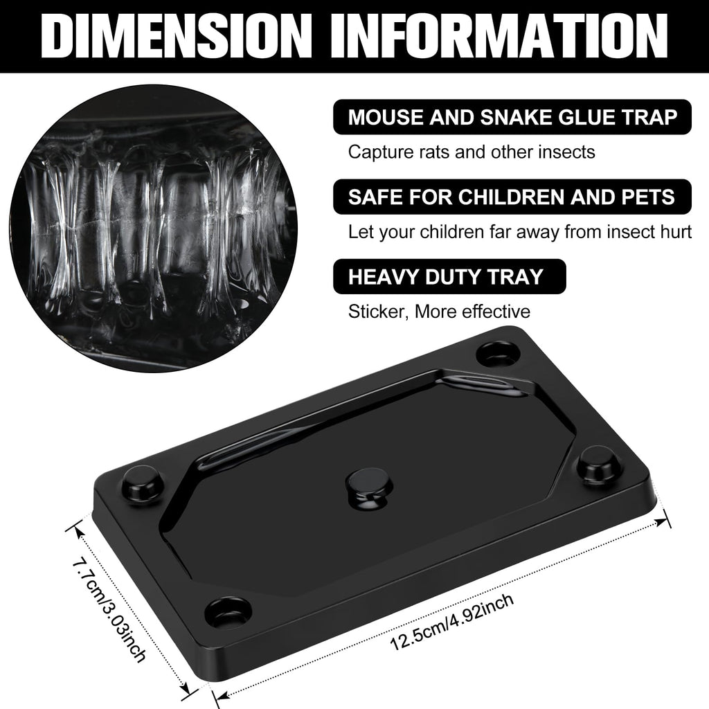 Mouse and Insect Glue Traps Mouse Sticky Traps Plastic Sticky Adhesive Mice Snake Insect to Use Indoor (24 Pieces,3 x 5 Inch)