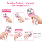 Headley Tools Rotary Cutter 60mm Upgraded with Bearing Design for Smoother and deeper cutting, Ergonomic Handle Rolling Cutter with Safety Lock for Fabric, Fabric, Leather, Crafting, Sewing, Pink