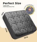 Airllantry Large Seat Cushion, Dual-Layer Gel & Memory Foam Office Chair Cushion for Long Sitting, Keep Cooling & Soft 19.7 inch Seat Pad for Office Chairs
