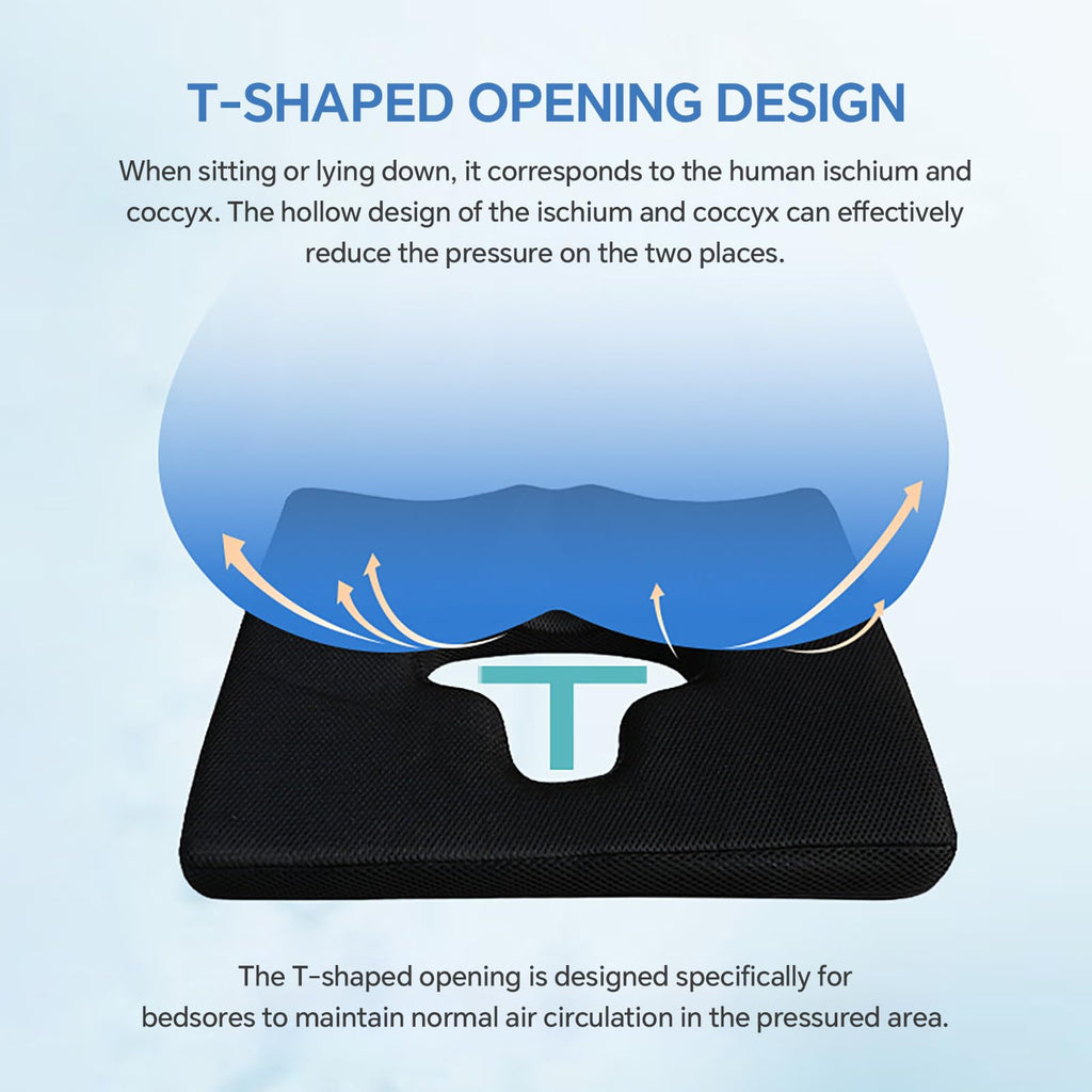 Eriro Anti Bedsore Cushion,Waterproof,Breathable, Comfortable, Pain-Relieving and Pressure-Sore Care Fiber Material Bed Sore Cushion for Butt, Suitable for bedridden Elderly and Disabled People